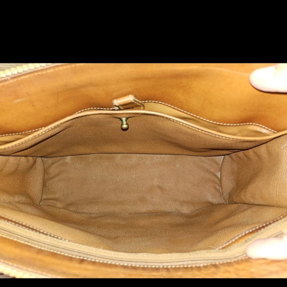 Dooney & Bourke Vintage 1984 All Weather Leather Navy and Brown Shoulder Bag - Picture 6 of 8